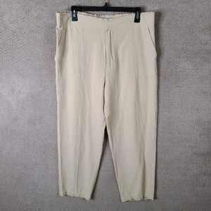 SKYES THE LIMIT Pants Womens L Beige Linen‎ Blend Elastic Waist Business Casual
